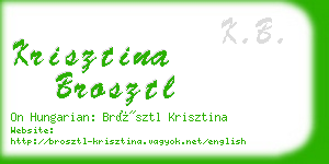 krisztina brosztl business card